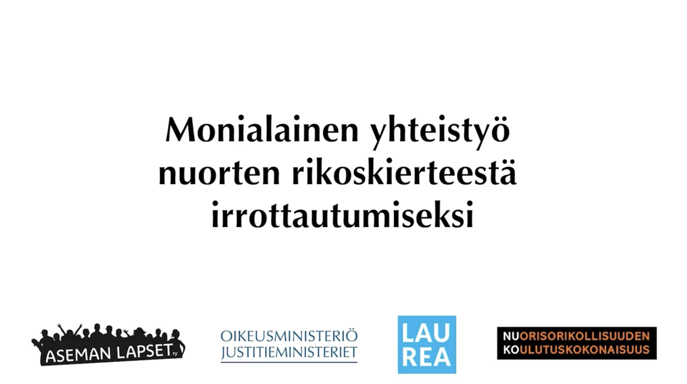 Uusi ilmainen verkkokoulutus kehittää ammattilaisten valmiuksia työskennellä nuorisorikollisuuden parissa